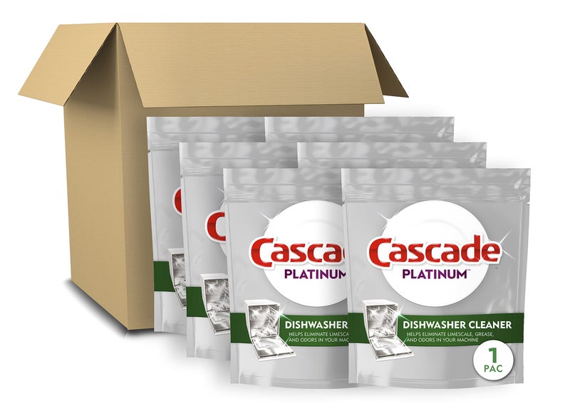 Cascade Platinum Dishwasher Cleaner, 6 count - Image 1